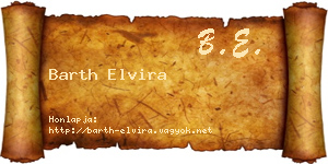 Barth Elvira névjegykártya